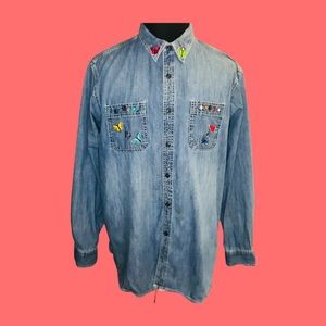 Faded Glory Long sleeve denim shirt